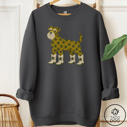 Schnauzer My Stars Sweatshirt Charcoal Taco-Dog