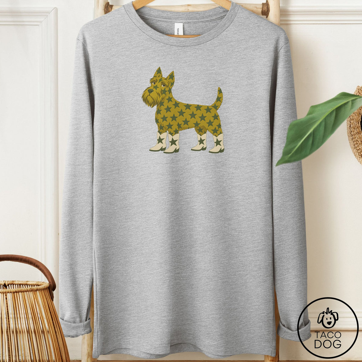 Scottie My Stars Long Sleeve Tee Athletic Heather Taco-Dog