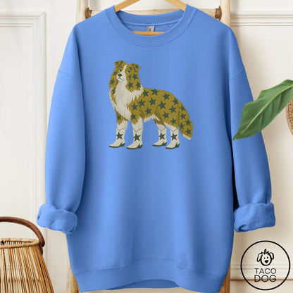 Shetland Sheepdog My Stars Sweatshirt Carolina Blue Taco-Dog
