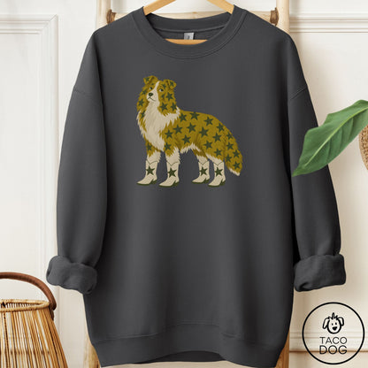 Shetland Sheepdog My Stars Sweatshirt Charcoal Taco-Dog