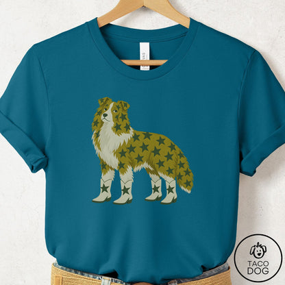 Shetland Sheepdog My Stars T-Shirt Deep Teal Taco-Dog