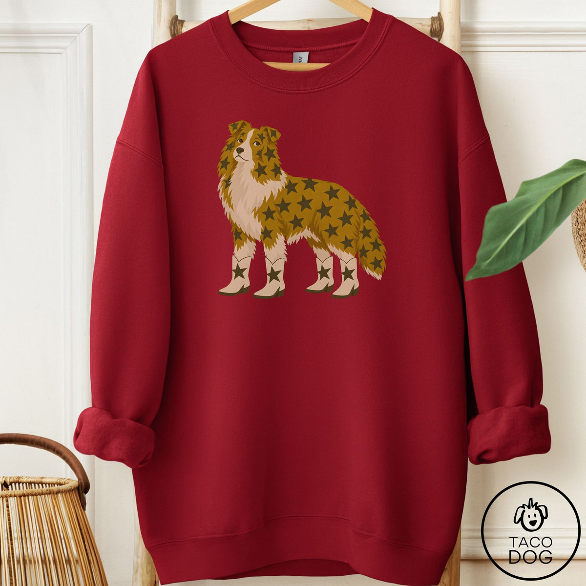 Shetland Sheepdog My Stars Sweatshirt Garnet Taco-Dog