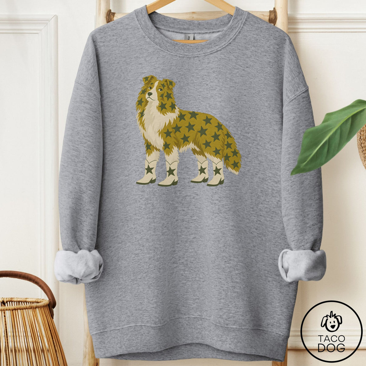 Shetland Sheepdog My Stars Sweatshirt Graphite Heather Taco-Dog