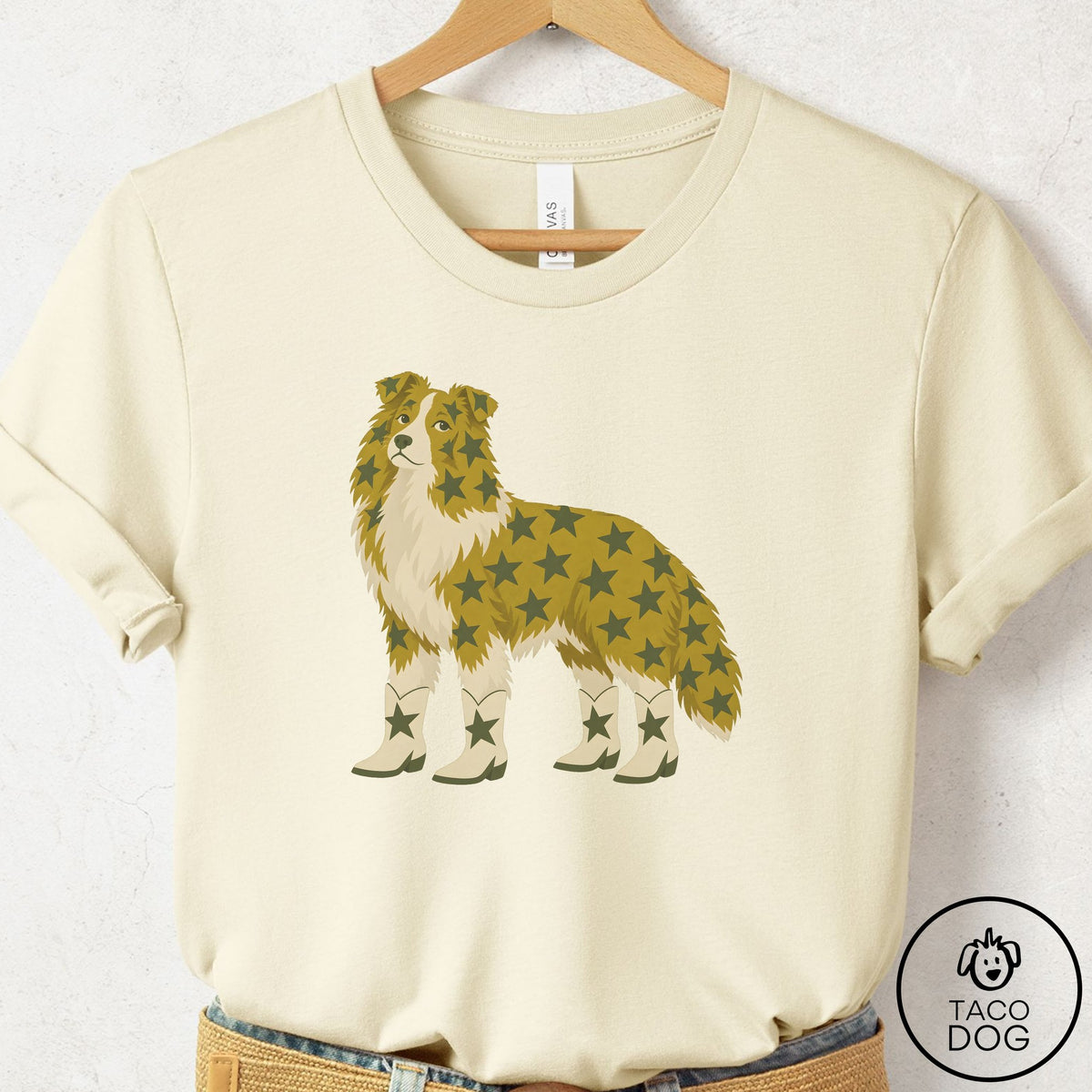 Shetland Sheepdog My Stars T-Shirt Natural Taco-Dog