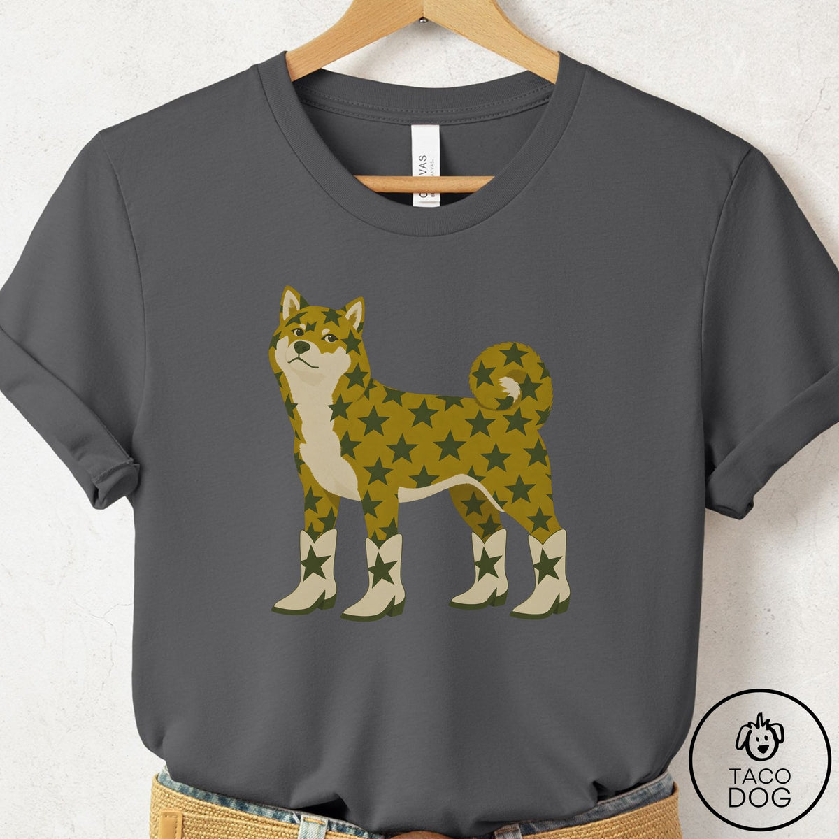 Shiba Inu My Stars T-Shirt Asphalt Taco-Dog