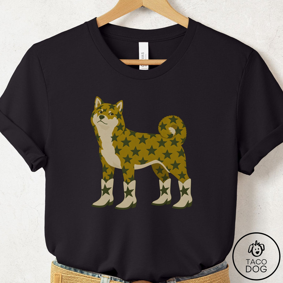 Shiba Inu My Stars T-Shirt Black Taco-Dog