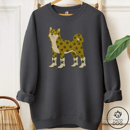 Shiba Inu My Stars Sweatshirt Charcoal Taco-Dog