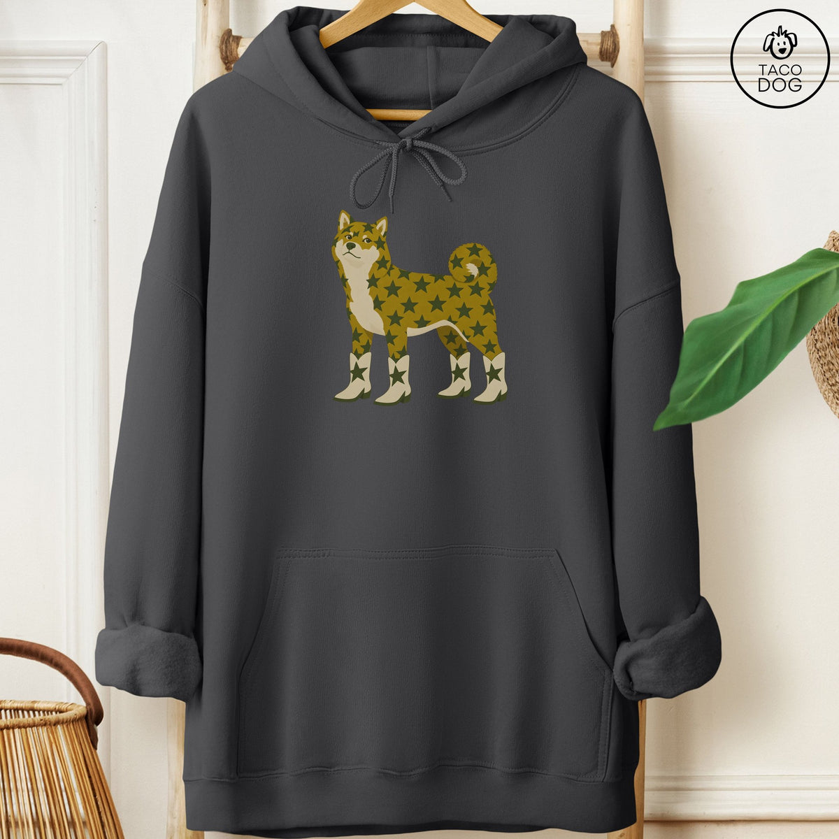 Shiba Inu My Stars Hoodie Charcoal Taco-Dog