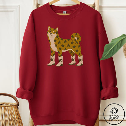 Shiba Inu My Stars Sweatshirt Garnet Taco-Dog