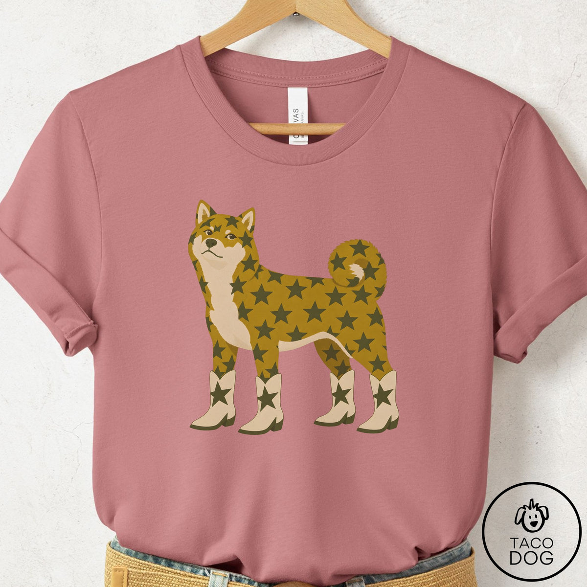 Shiba Inu My Stars T-Shirt Mauve Taco-Dog