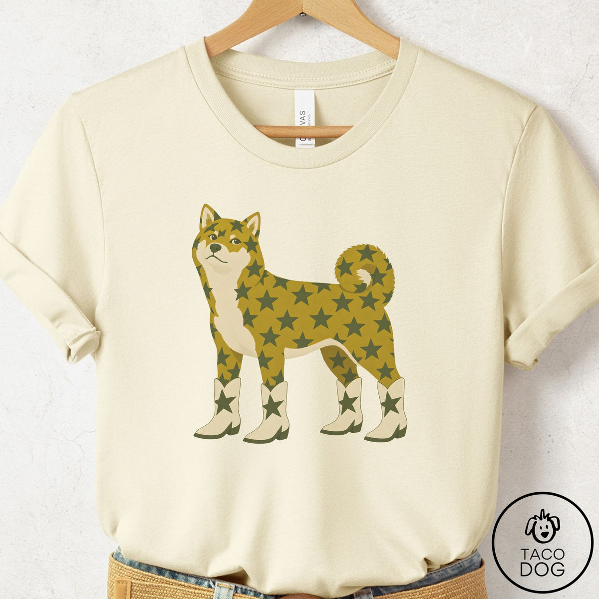 Shiba Inu My Stars T-Shirt Natural Taco-Dog