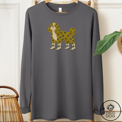 Shih Tzu My Stars Long Sleeve Tee Asphalt Taco-Dog