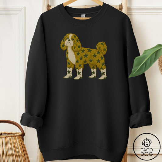 Shih Tzu My Stars Sweatshirt Black Taco-Dog