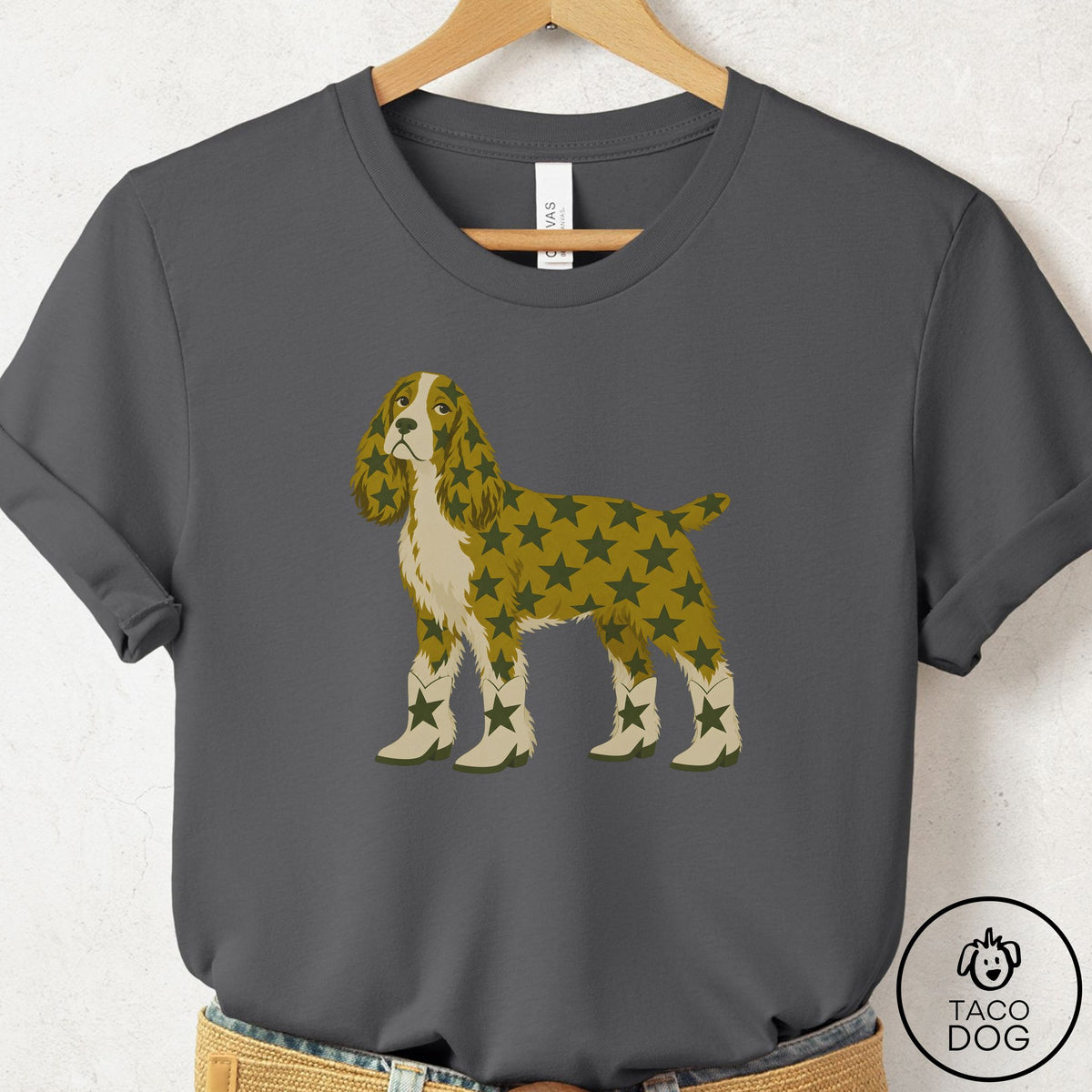 Springer Spaniel My Stars T-Shirt, design close-up