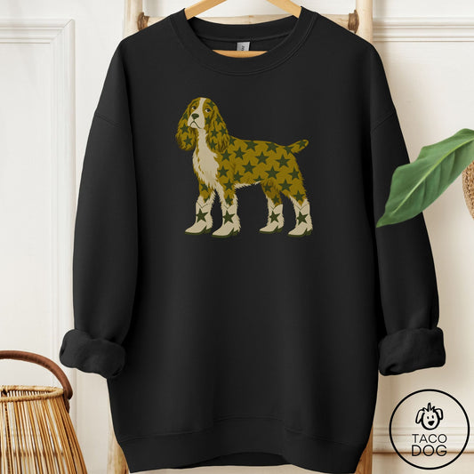 Springer Spaniel My Stars Sweatshirt Black Taco-Dog