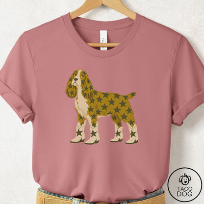 Springer Spaniel My Stars T-Shirt Mauve Taco-Dog