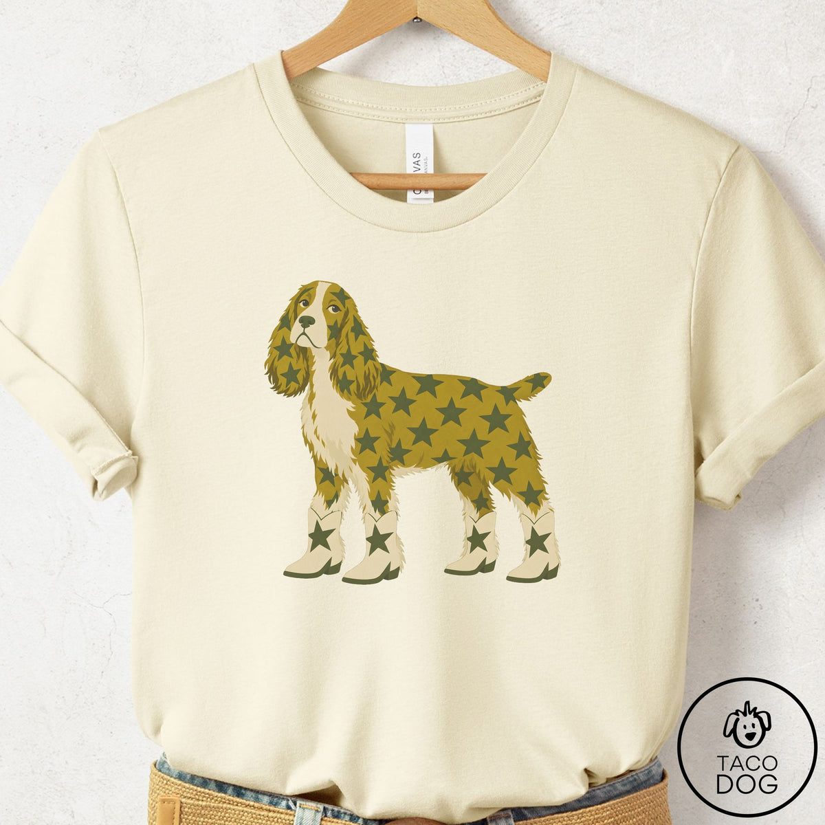 Springer Spaniel My Stars T-Shirt Natural Taco-Dog