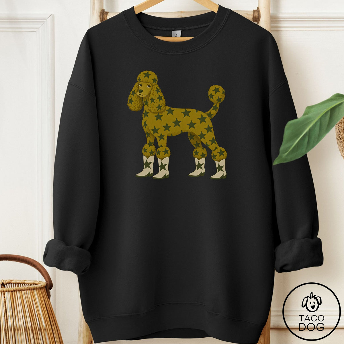 Poodle My Stars Sweatshirt Black Taco-Dog