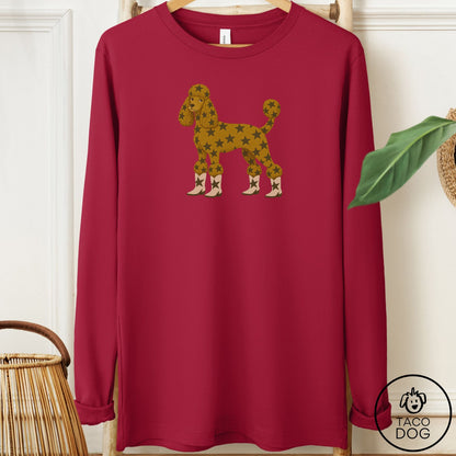 Poodle My Stars Long Sleeve Tee Cardinal Taco-Dog