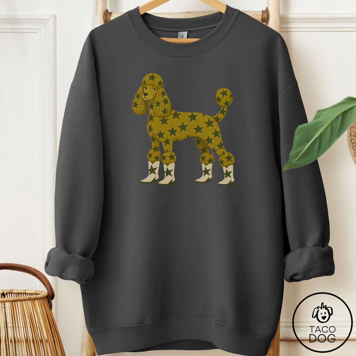Poodle My Stars Sweatshirt Charcoal Taco-Dog