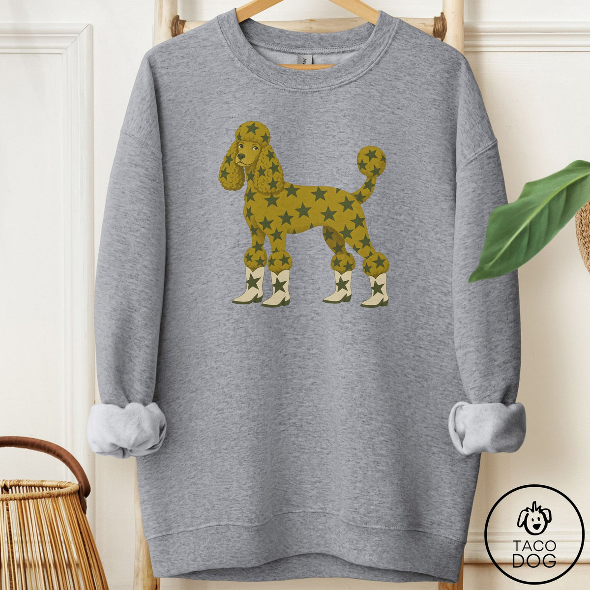 Poodle My Stars Sweatshirt Graphite Heather Taco-Dog