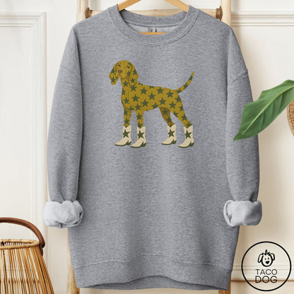 Vizsla My Stars Sweatshirt Graphite Heather Taco-Dog