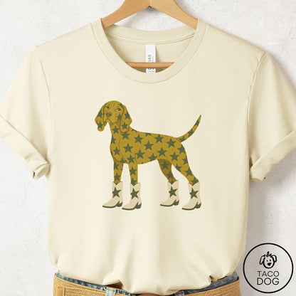 Vizsla My Stars T-Shirt Natural Taco-Dog