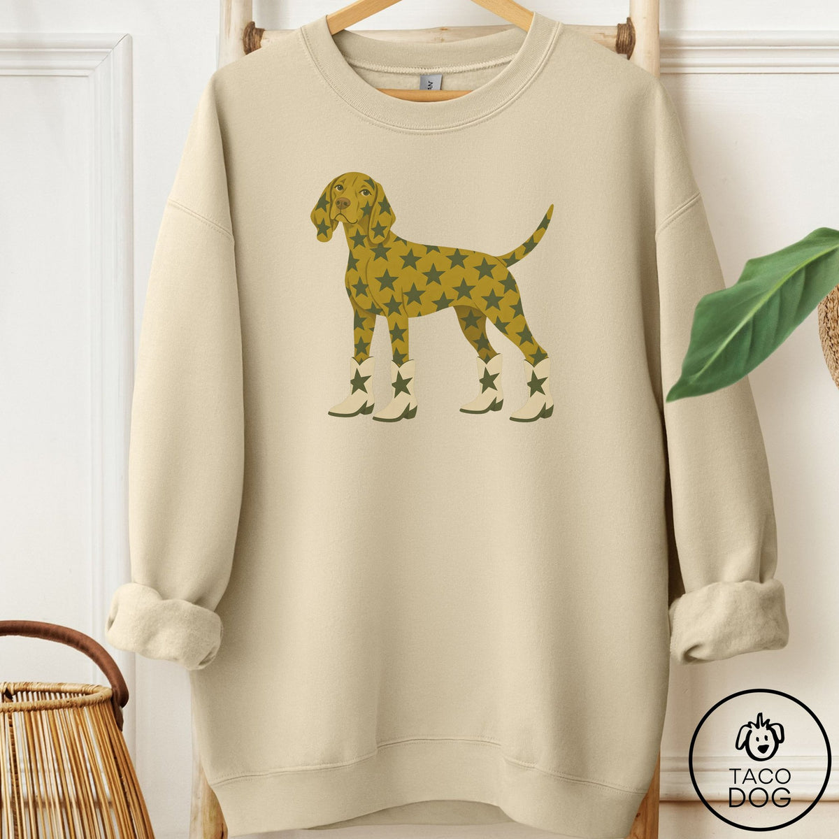 Vizsla My Stars Sweatshirt Sand Taco-Dog