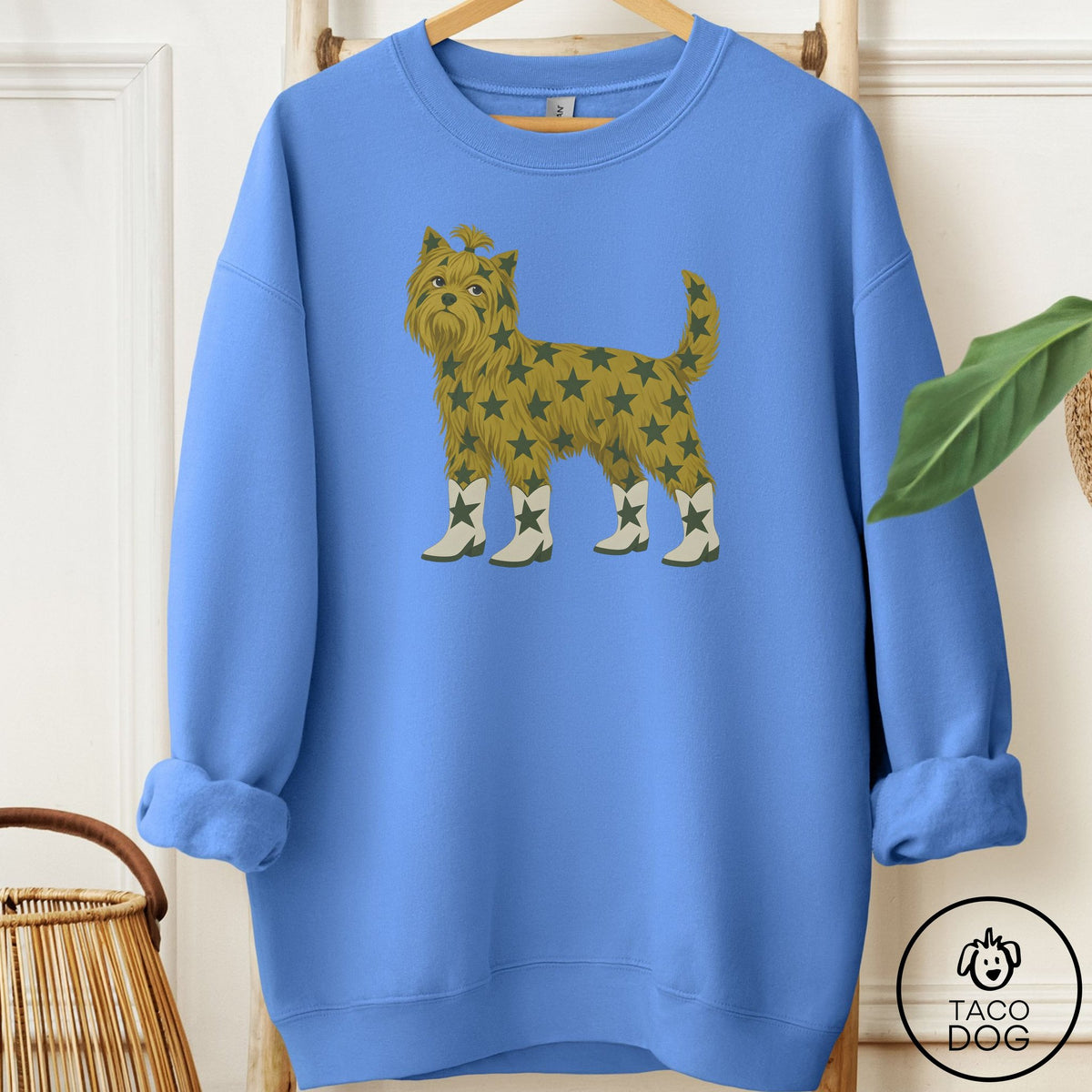 Yorkshire Terrier Yorkie My Stars Sweatshirt Carolina Blue Taco-Dog