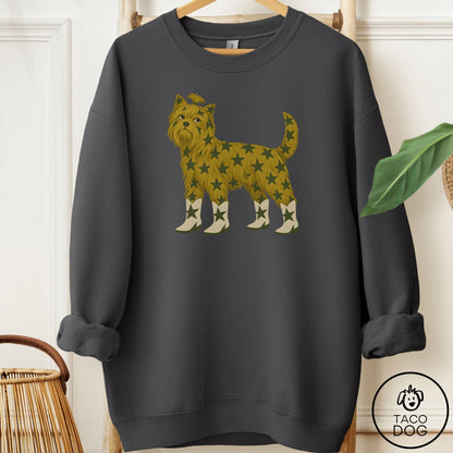 Yorkshire Terrier Yorkie My Stars Sweatshirt Charcoal Taco-Dog