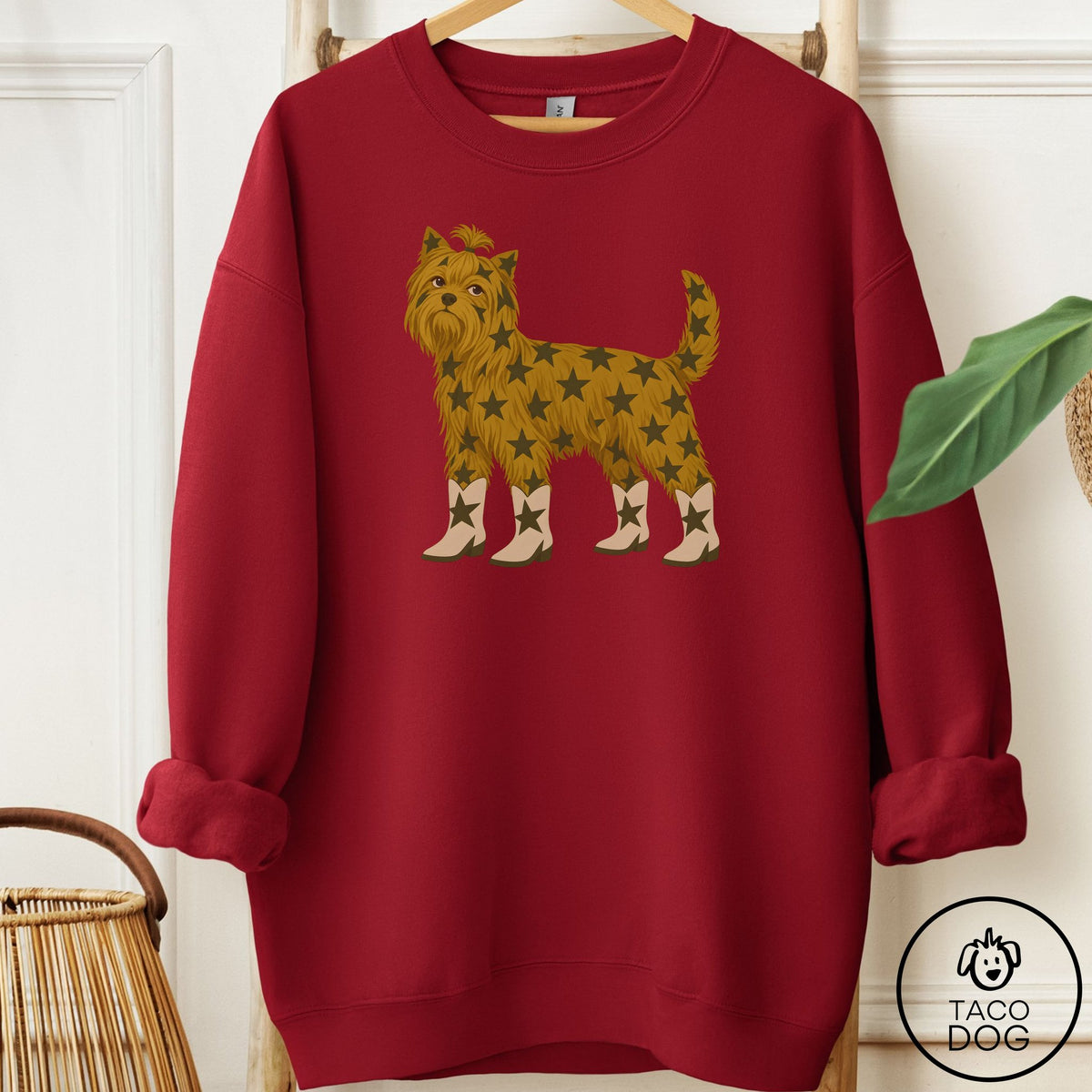 Yorkshire Terrier Yorkie My Stars Sweatshirt Garnet Taco-Dog