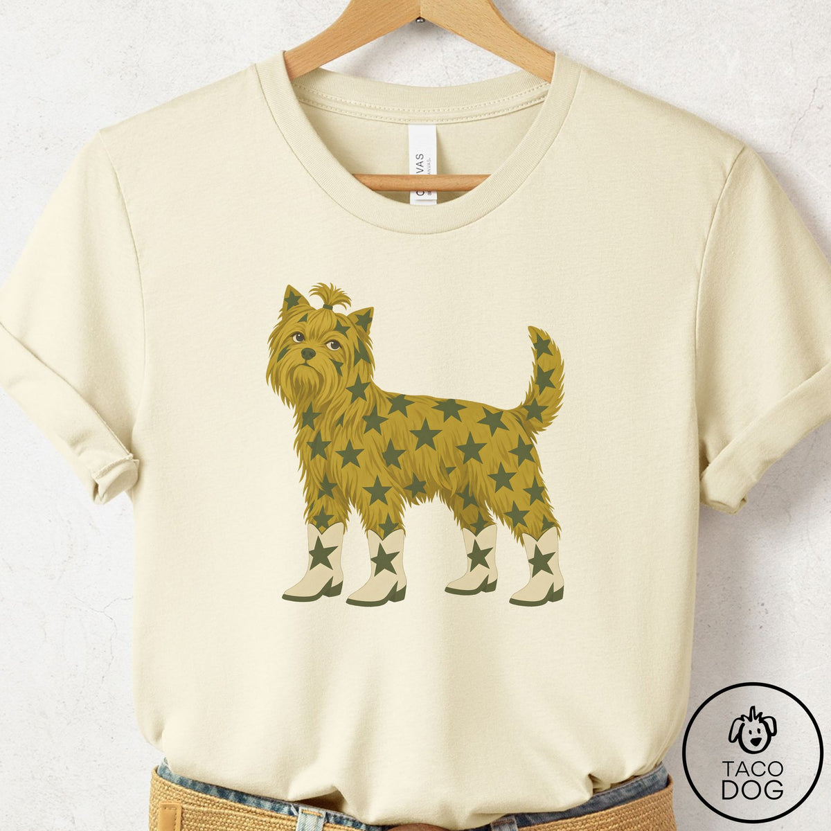 Yorkshire Terrier Yorkie My Stars T-Shirt Natural Taco-Dog