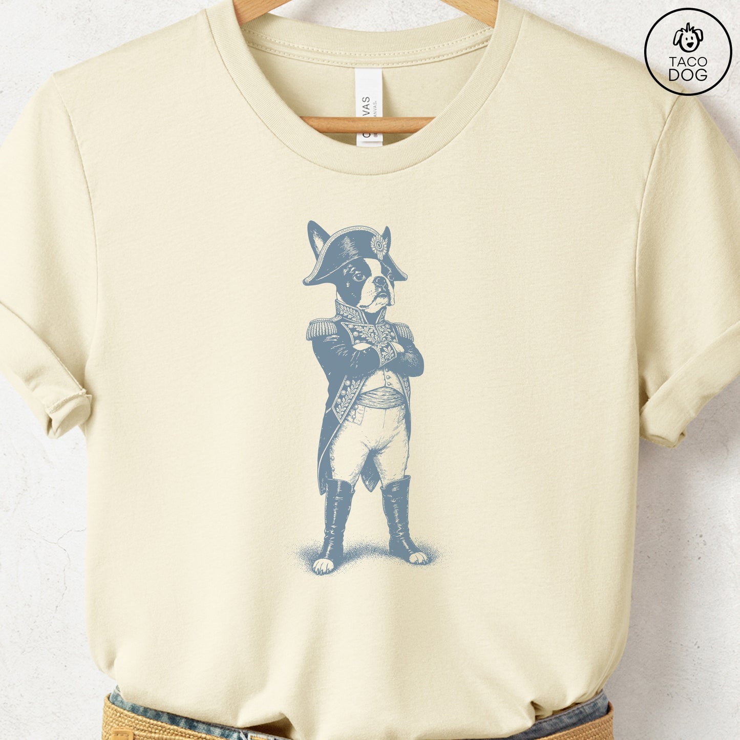 Boston Terrier Napoleon T-Shirt Natural S Taco-Dog