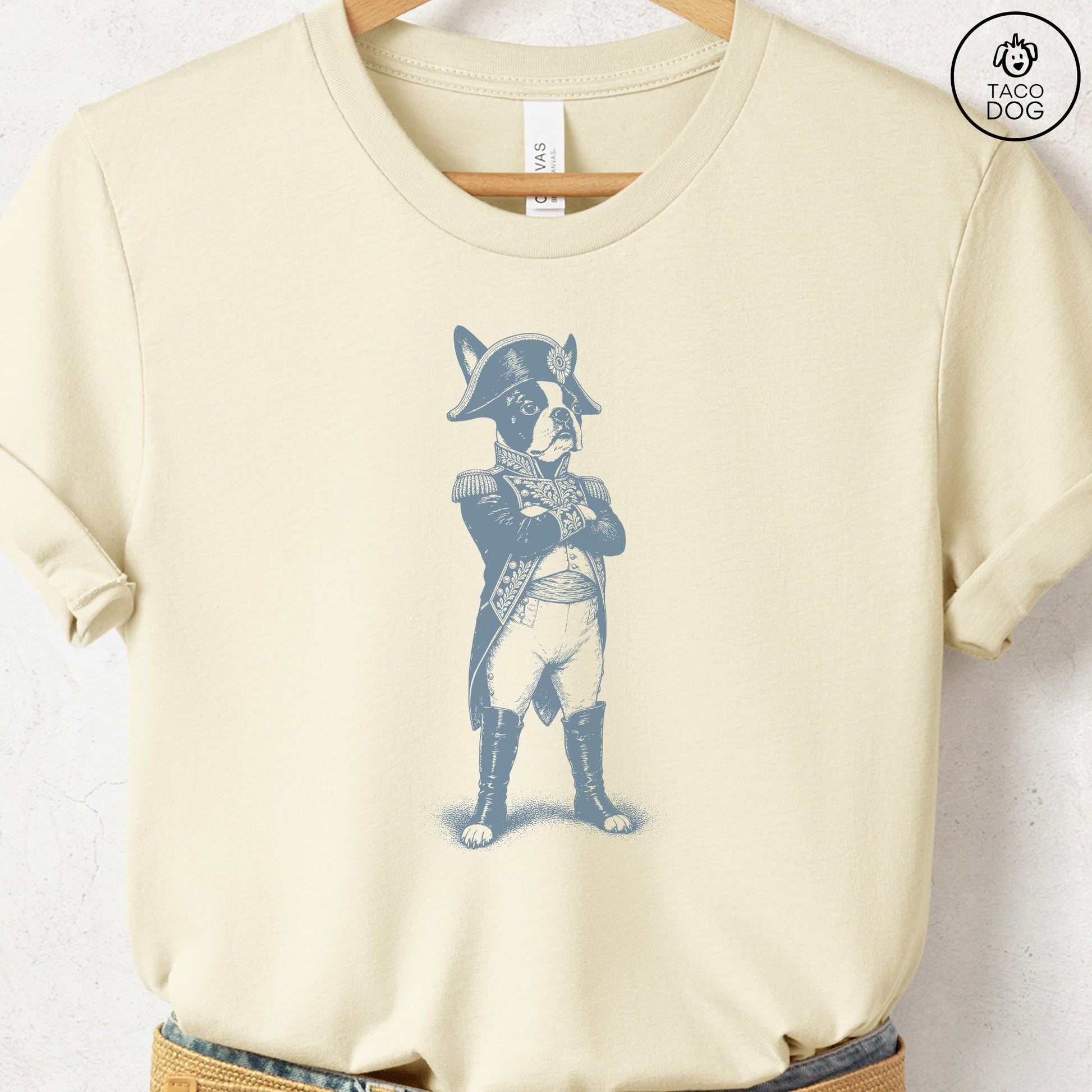 Boston Terrier Napoleon T-Shirt Natural S Taco-Dog