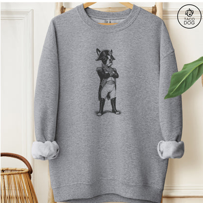 Boston Terrier Napoleon Sweatshirt Graphite Heather M Taco-Dog