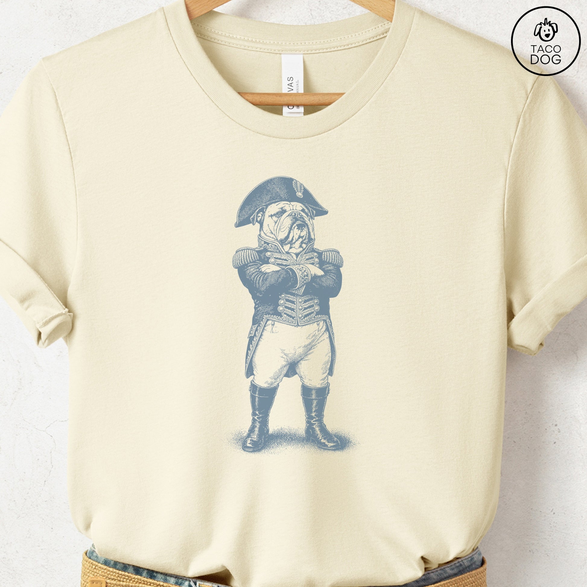 English Bulldog Napoleon T-Shirt Natural S Taco-Dog