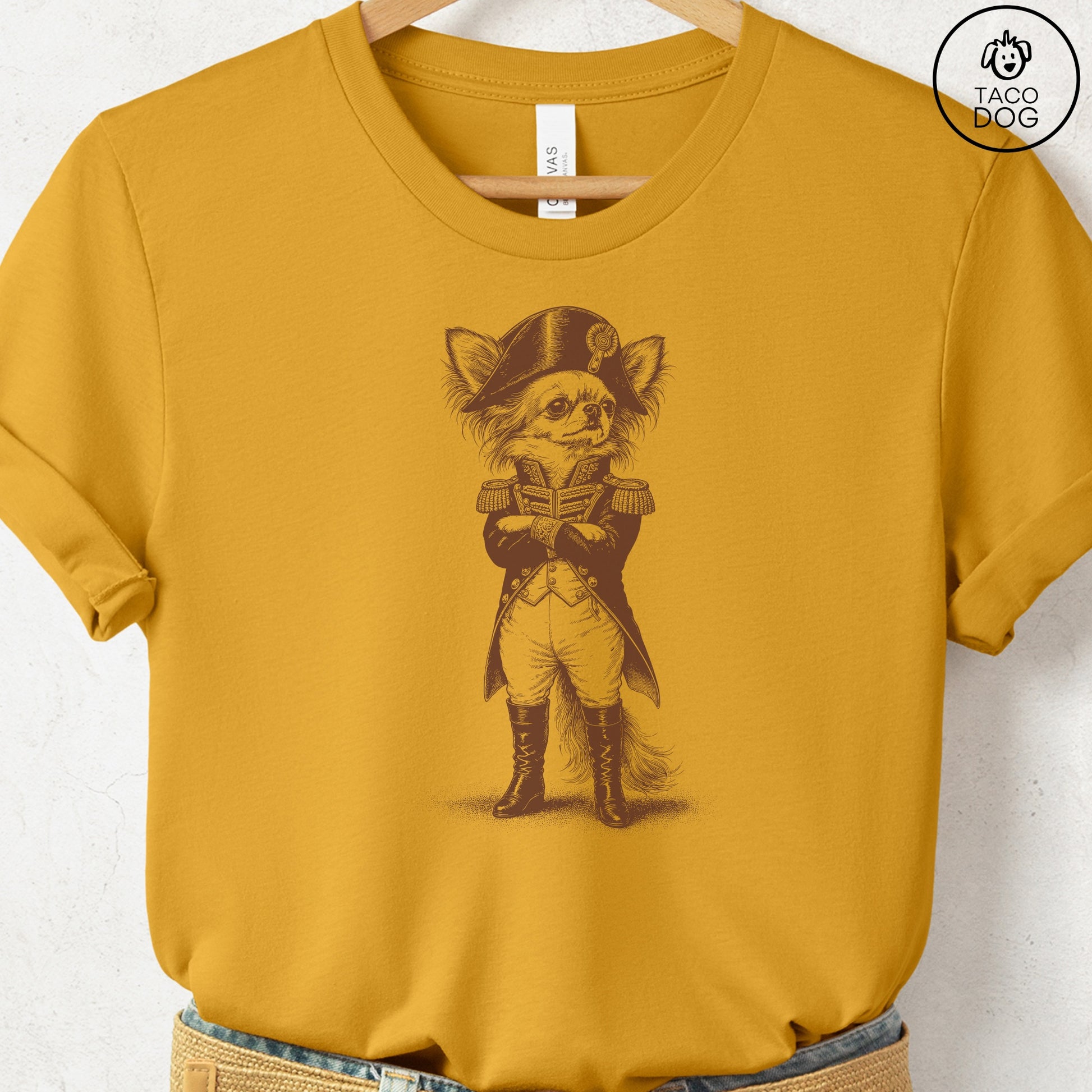 Chihuahua Napoleon T-Shirt Mustard S Taco-Dog