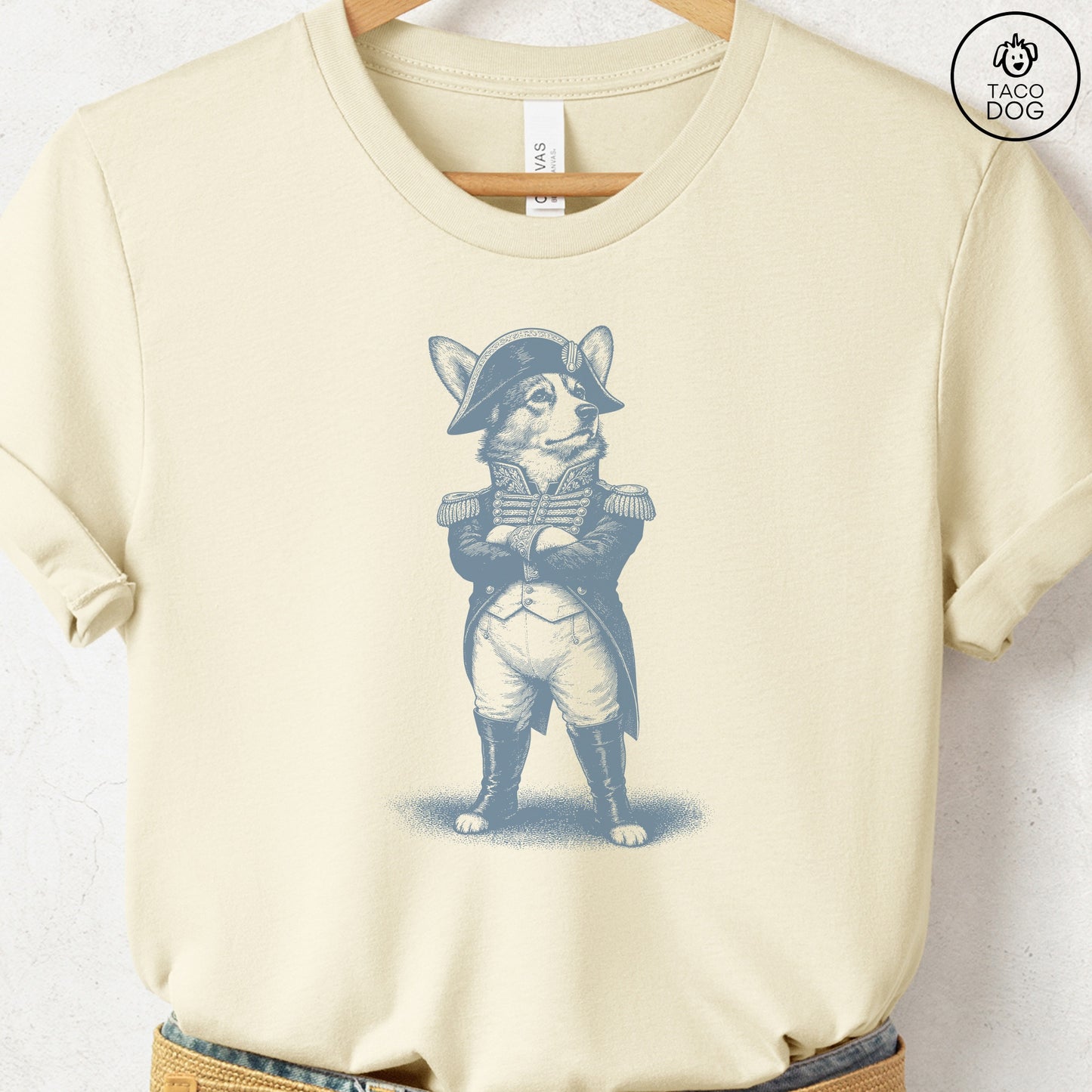 Corgi Napoleon T-Shirt Natural S Taco-Dog