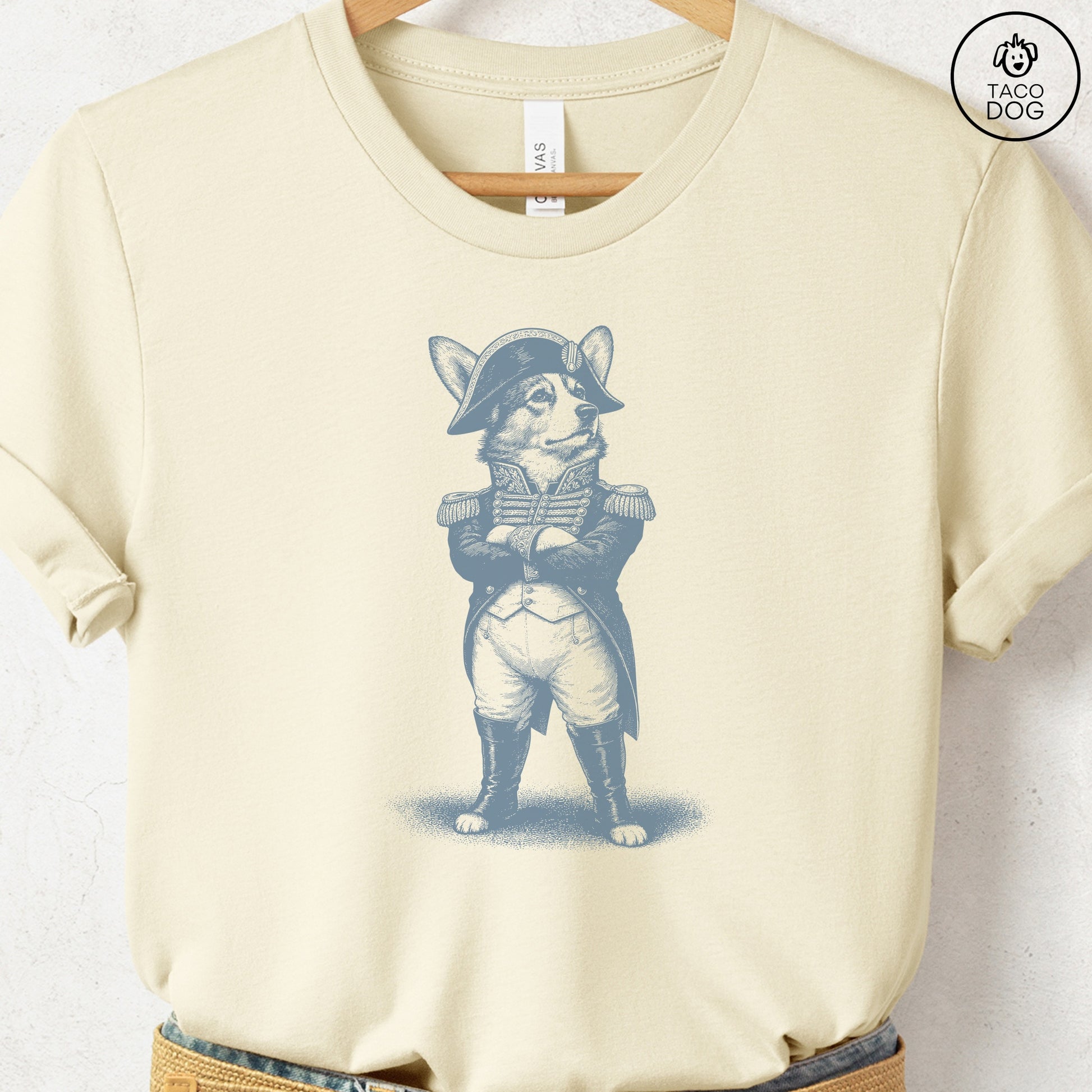 Corgi Napoleon T-Shirt Natural S Taco-Dog