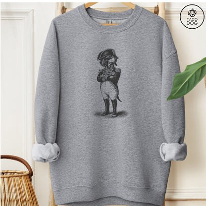 Dachshund Napoleon Sweatshirt Graphite Heather M Taco-Dog