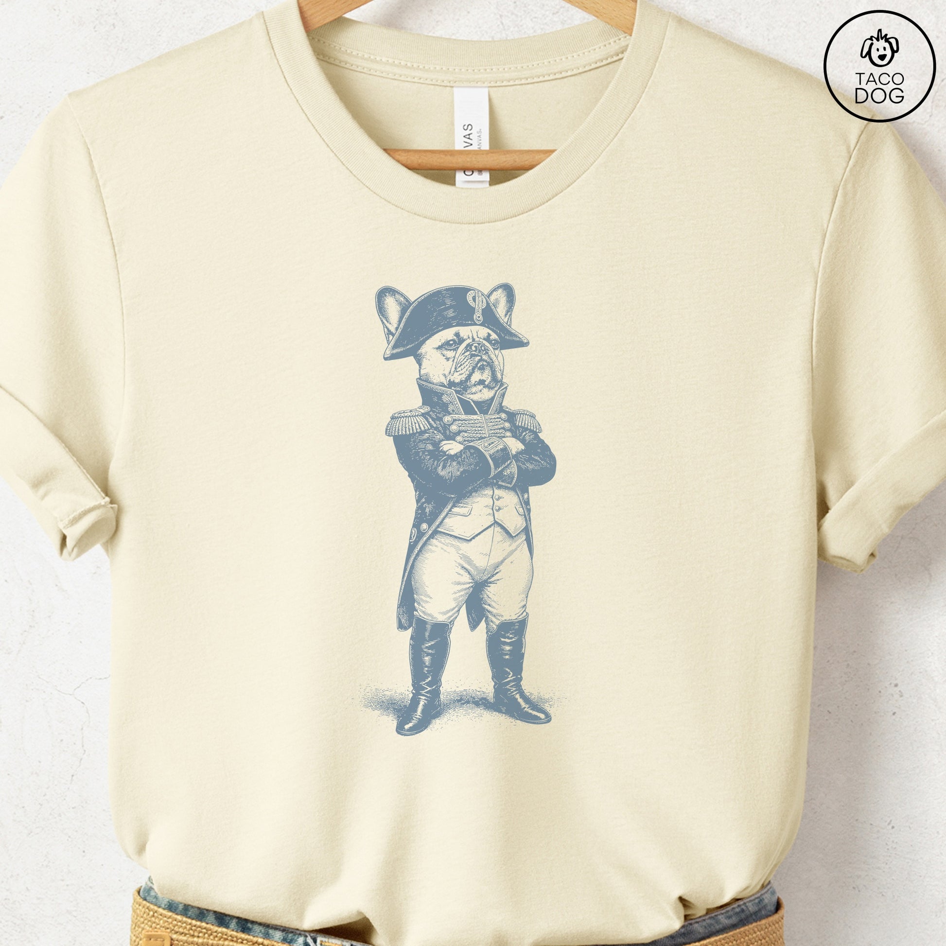 French Bulldog Frenchie Napoleon T-Shirt Natural S Taco-Dog