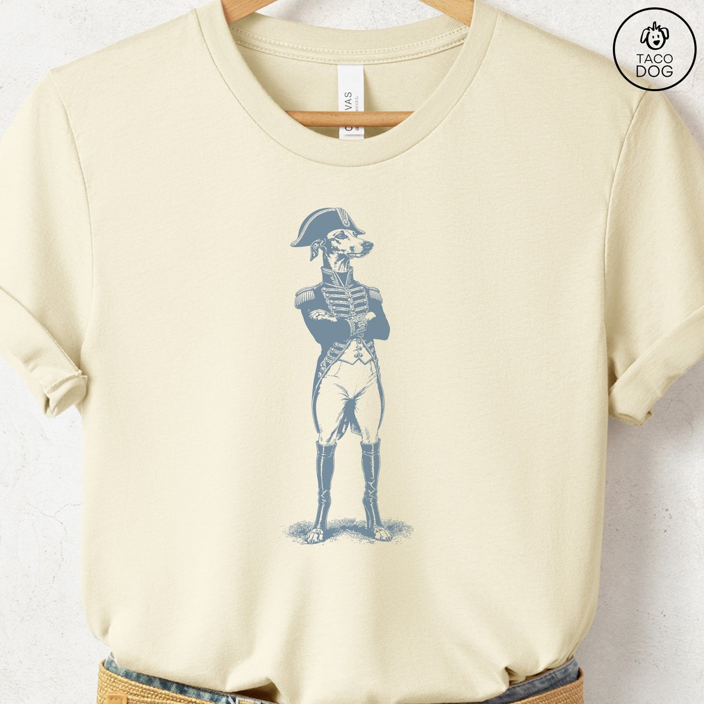 Italian Greyhound Whippet Napoleon T-Shirt Taco-Dog