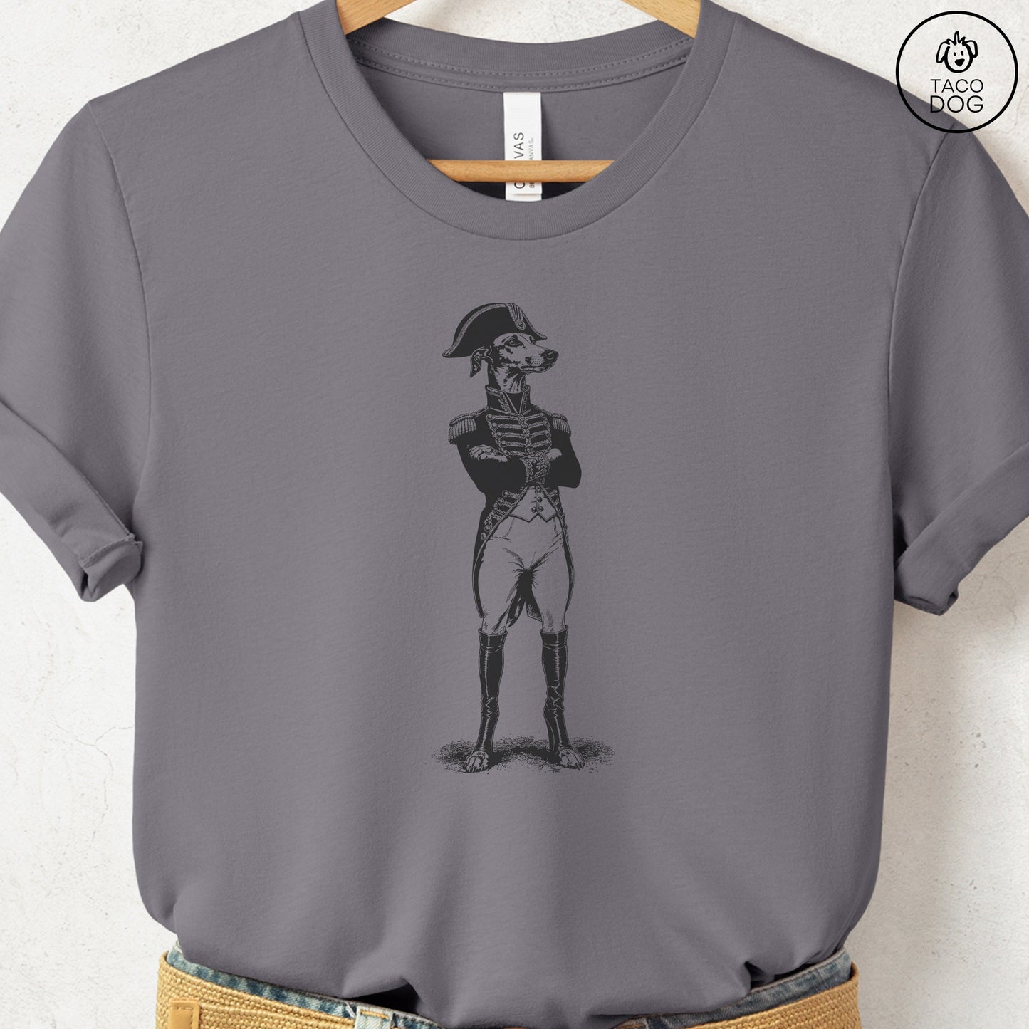 Italian Greyhound Whippet Napoleon T-Shirt Taco-Dog