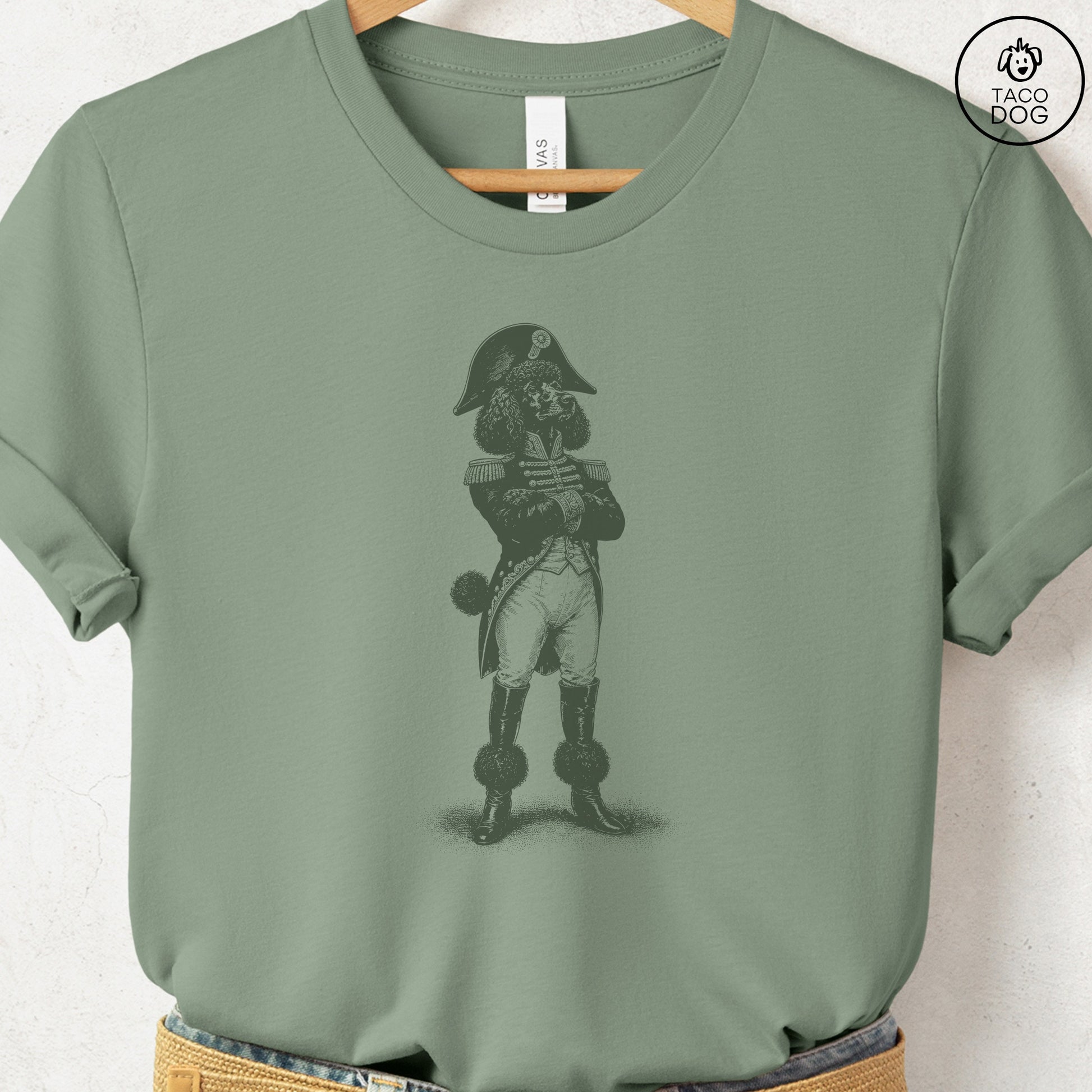 Poodle Napoleon T-Shirt Sage S Taco-Dog