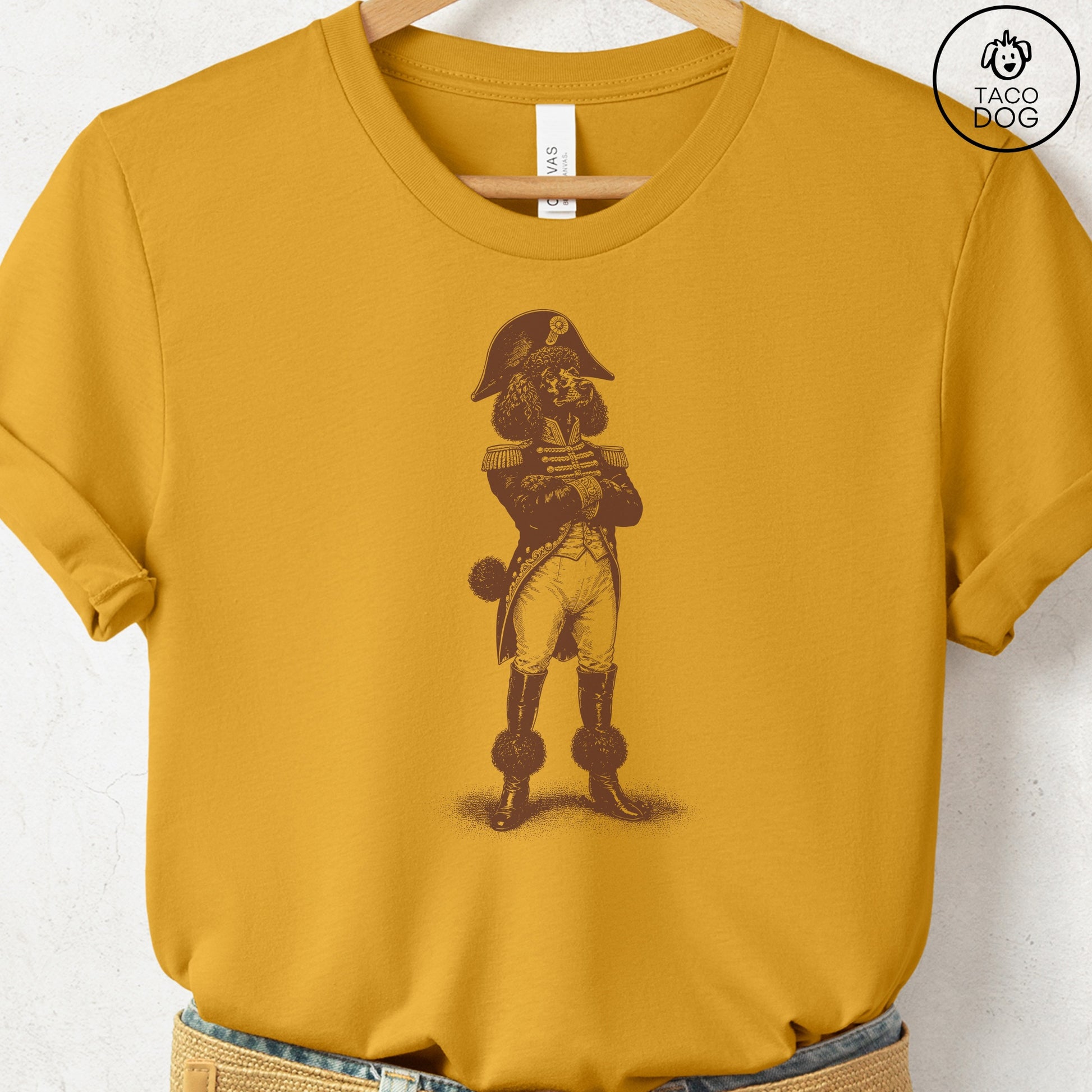 Poodle Napoleon T-Shirt Mustard S Taco-Dog