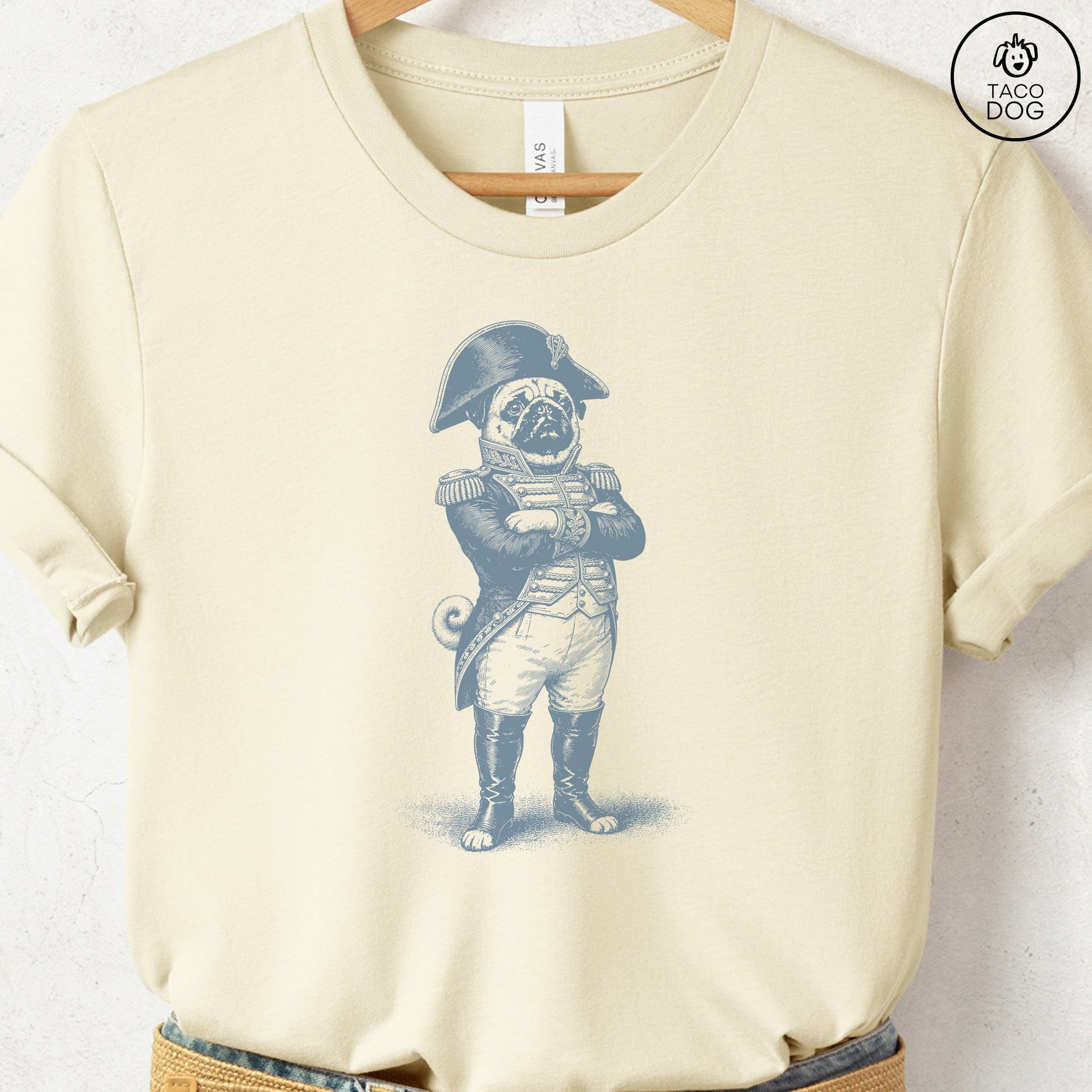 Pug Napoleon T-Shirt Natural S Taco-Dog