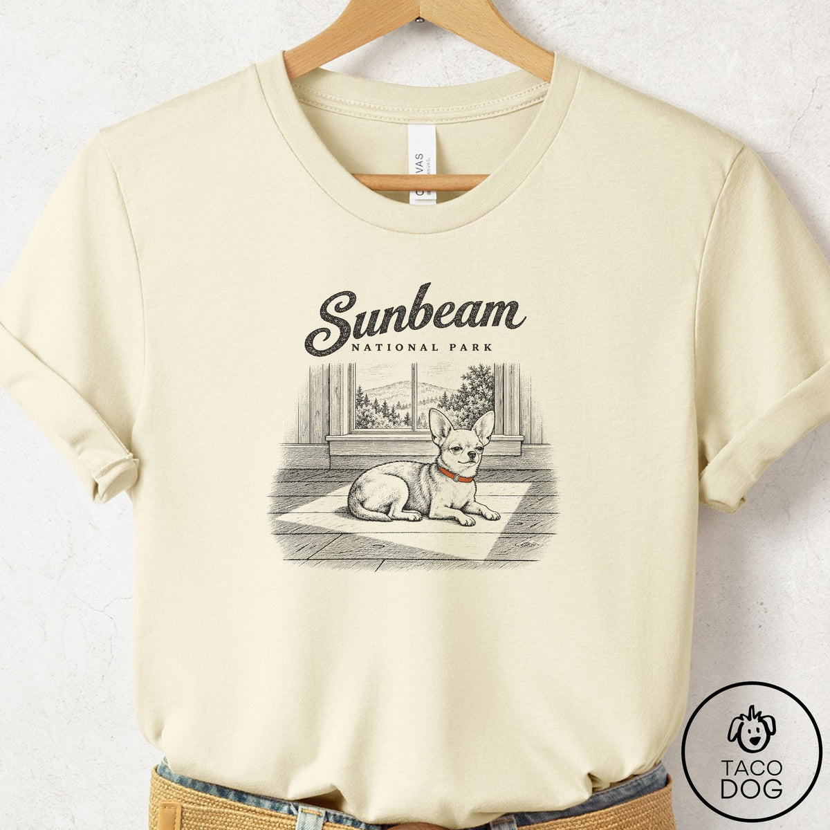 Chihuahua National Park T-Shirt Natural Taco-Dog