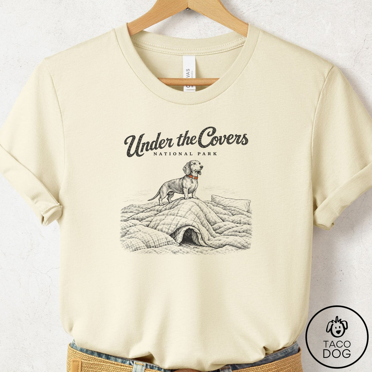 Dachshund National Park T-Shirt Natural Taco-Dog