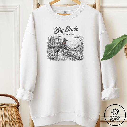 Flat-Coated Retriever National Park Sweatshirt White Taco-Dog