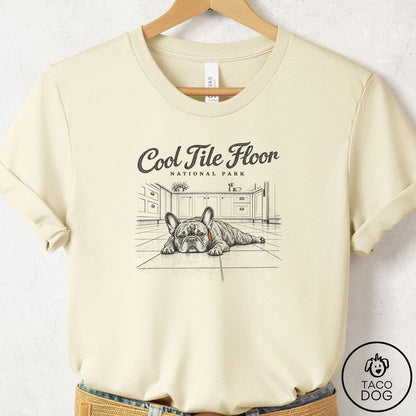 French Bulldog Frenchie National Park T-Shirt Natural Taco-Dog